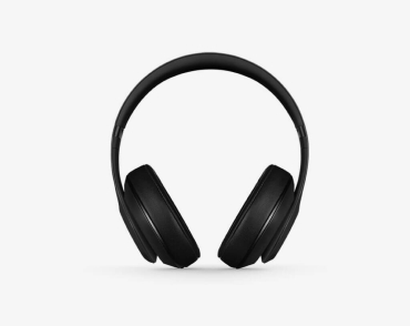 An image of black headphones